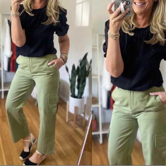 NWT•XXL•Clearflower Super Comfy Wide Leg Cargo Pants With Pockets - Picture 8 of 16